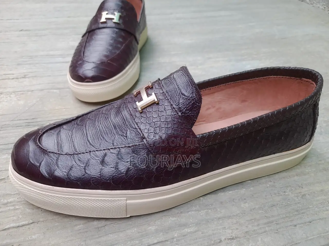 Croc Skin Loafers