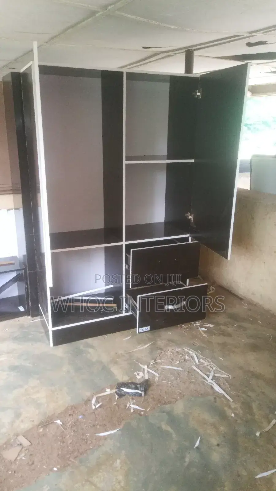 Black Double Faced Wardrobe