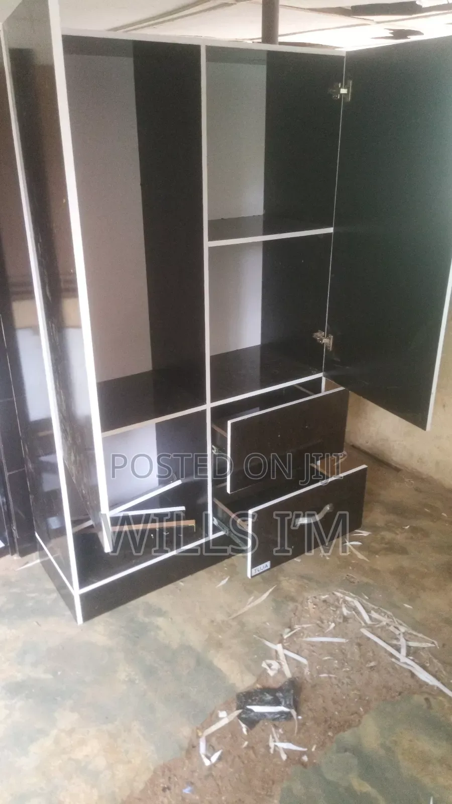 Black Double Faced Wardrobe