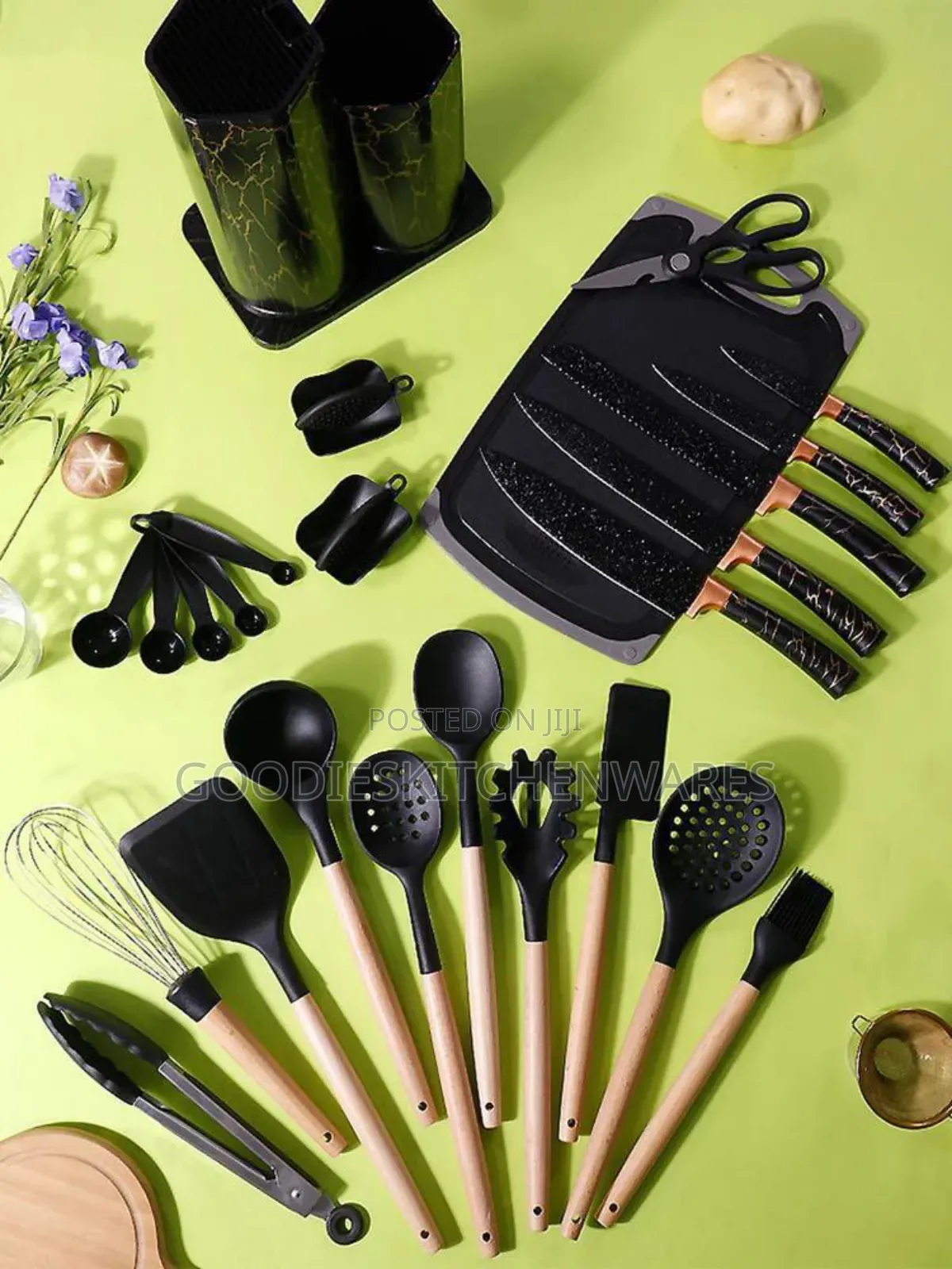 25 PCS Marble Silicone Spoon Set
