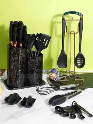 25 PCS Marble Silicone Spoon Set