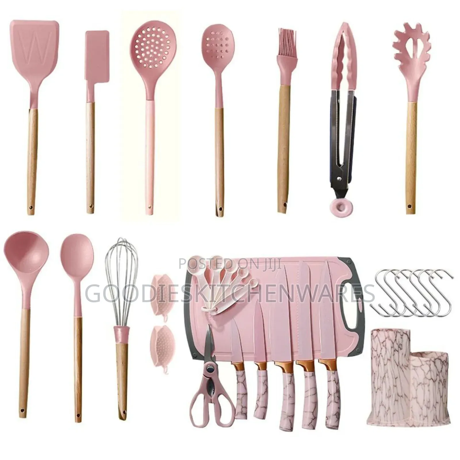 25 PCS Marble Silicone Spoon Set