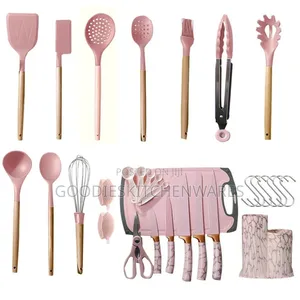 25 PCS Marble Silicone Spoon Set