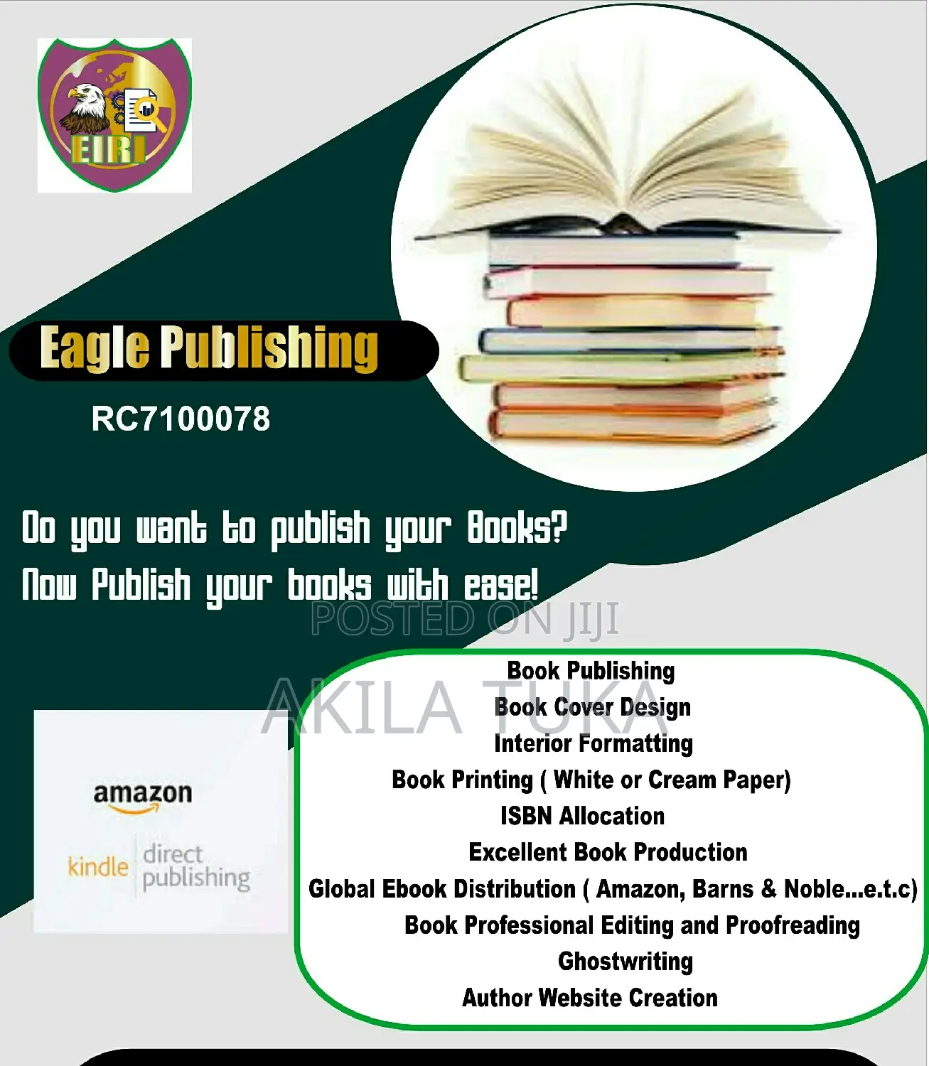 Books Publishing, Editing and Printing