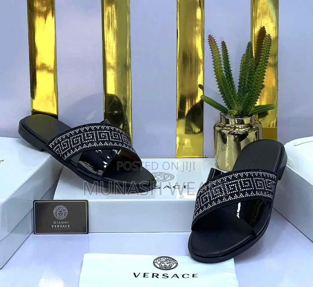 Versace Leather Slipers