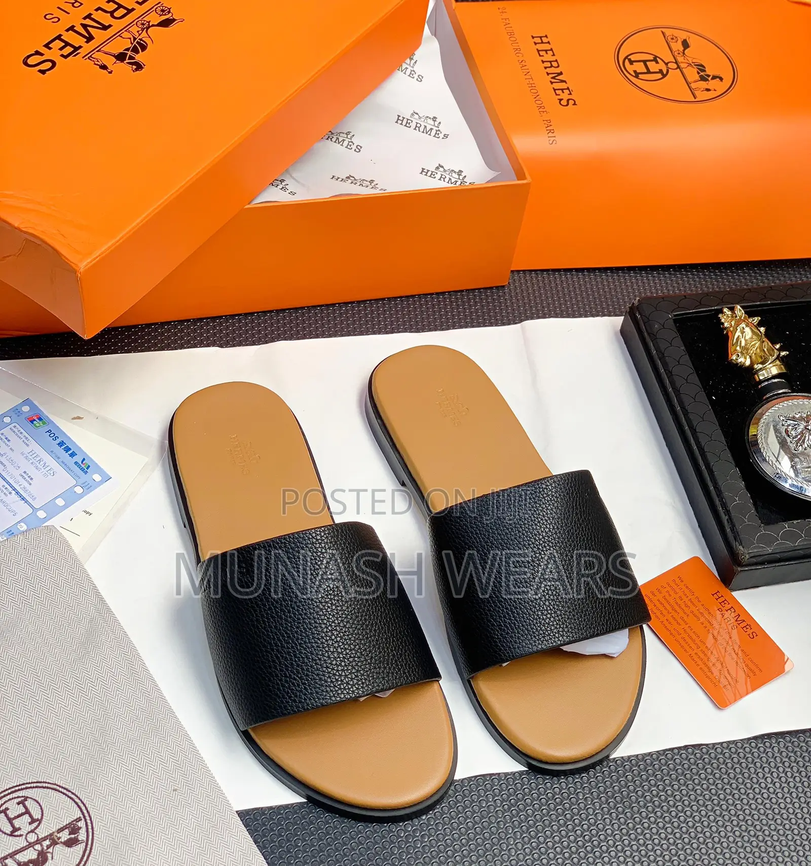 Versace Leather Slipers