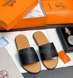 Versace Leather Slipers