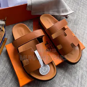 Hermes Leather Slipers