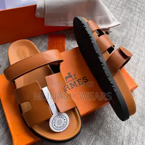 Hermes Leather Slipers