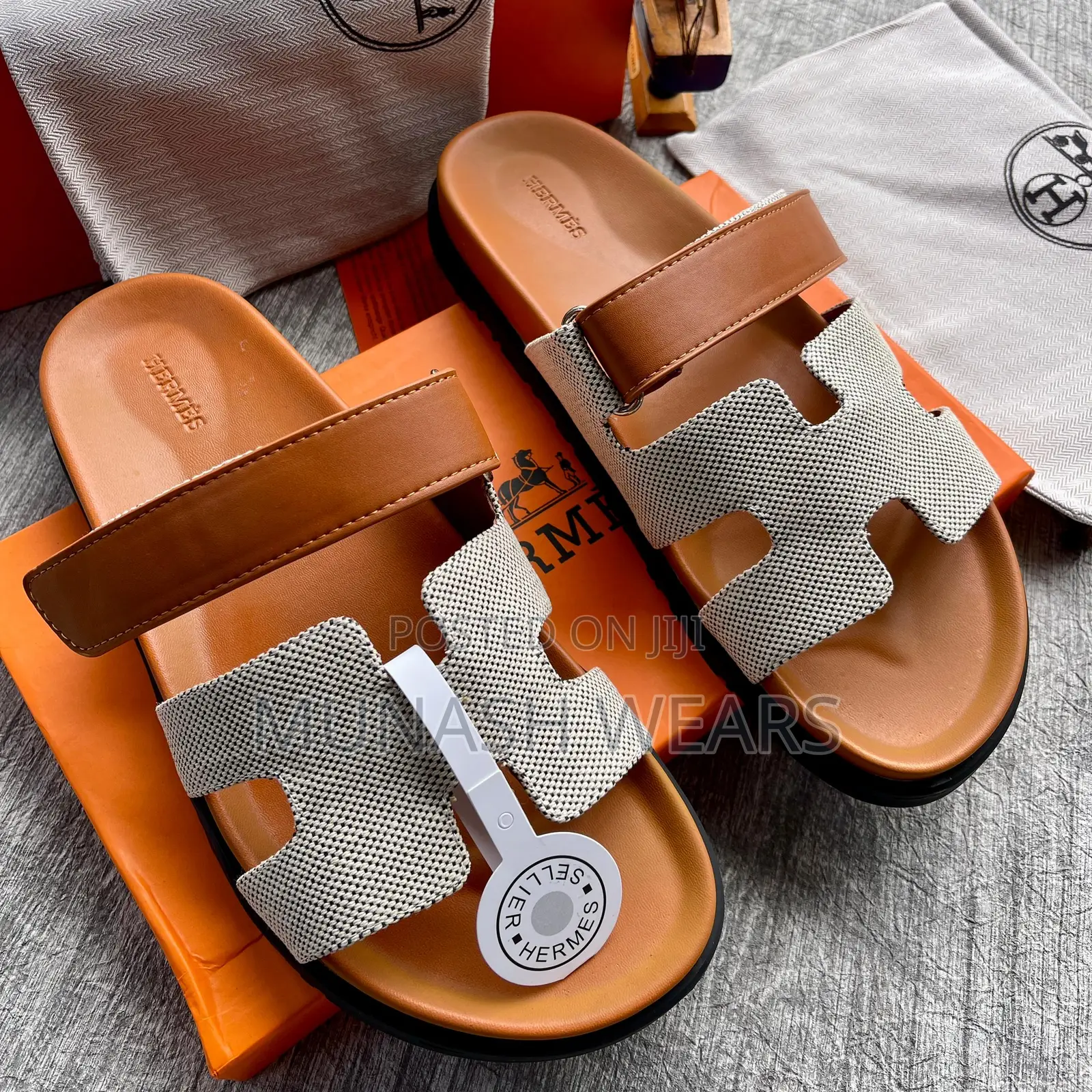 Hermes Leather Slipers