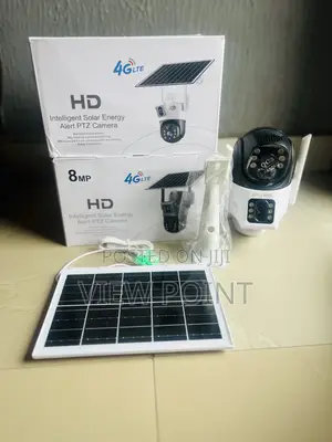 8mp Solar Powered 4g Simcard Dual Lens Alert Rotational Cctv