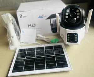 8mp Solar Powered 4g Simcard Dual Lens Alert Rotational Cctv