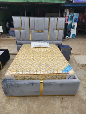 Quality 4.5by6 Upholstery Padded Bed Frame With One Bed Side