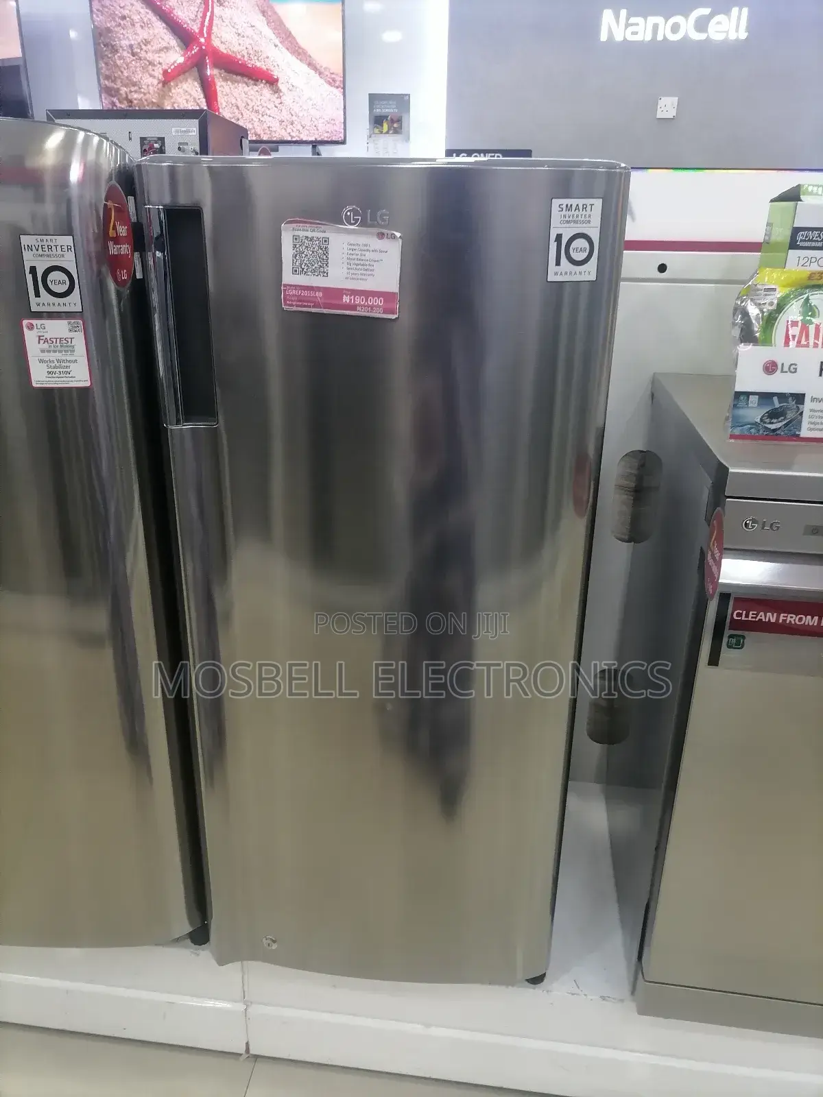 Lg Ref 331 SLBB
 Single Door Fridge Silver Color