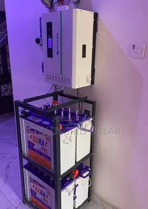 Yohako 5kva Inverter Setup With (4) Tall Tubular Batteries 