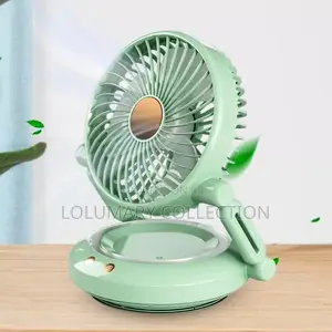 Rechargeable Fan / Led Light Rotating Table Fan