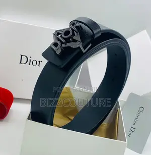 Original CHRISTIAN Dior Black Leather Belt Is Available Now