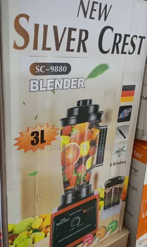 8 Blades New Silver Crest SC-9880 Blender 3L