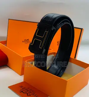 Original Hermes Black Leather Belt Is Available in Store
