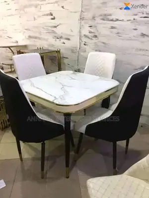 4 Seater Marble Top Dining Set