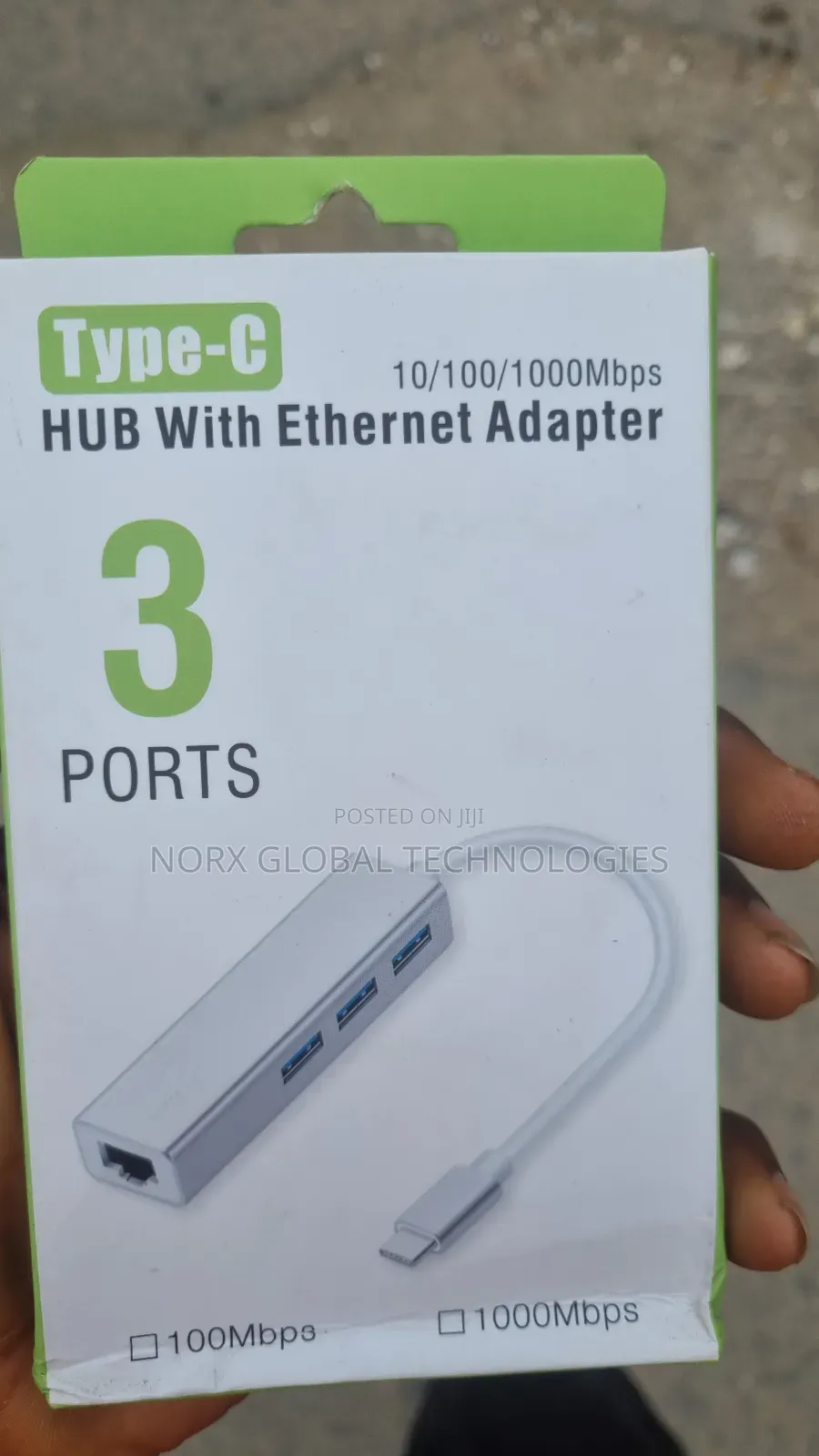 Type C Hub With Ethernet Adapter
