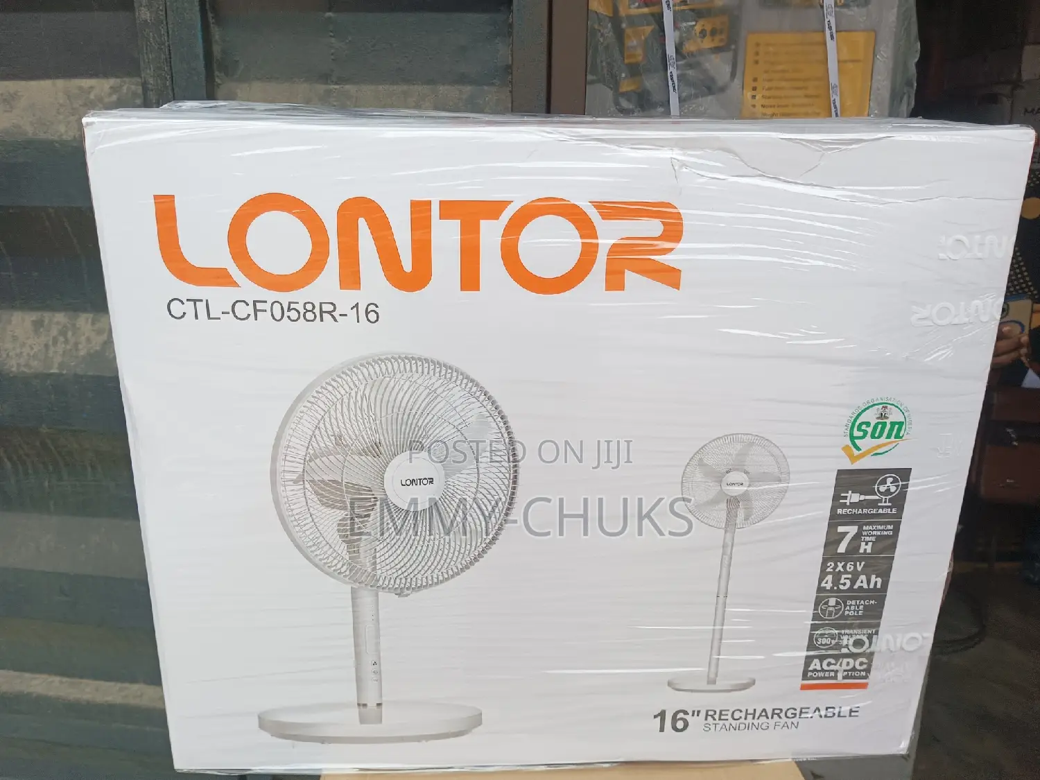 New Lontor Rechargeable Fan 16"