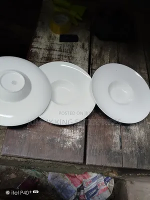 Simple Style Ceramic Glass Plate (6 Pcs)
