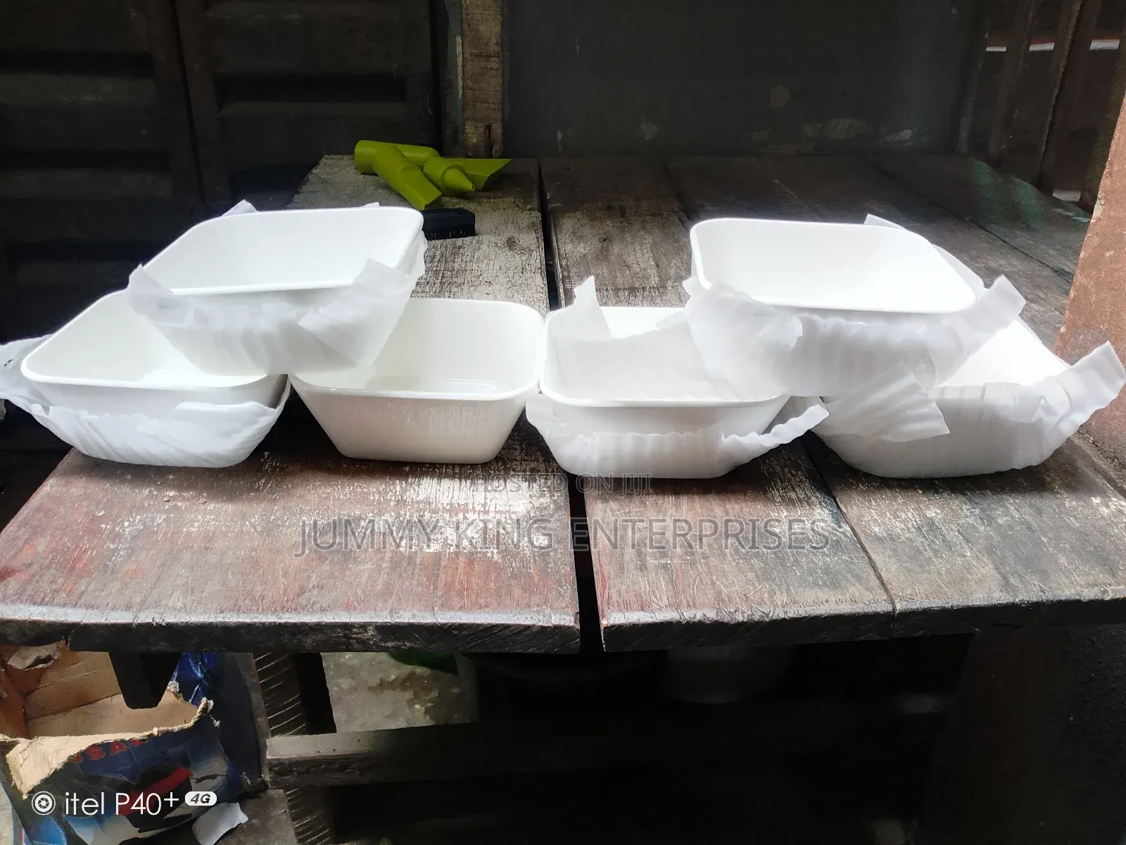 Simple Style Ceramic Glass Plate (6pcs