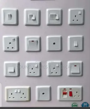 Short Button White Color Switches And Sockets