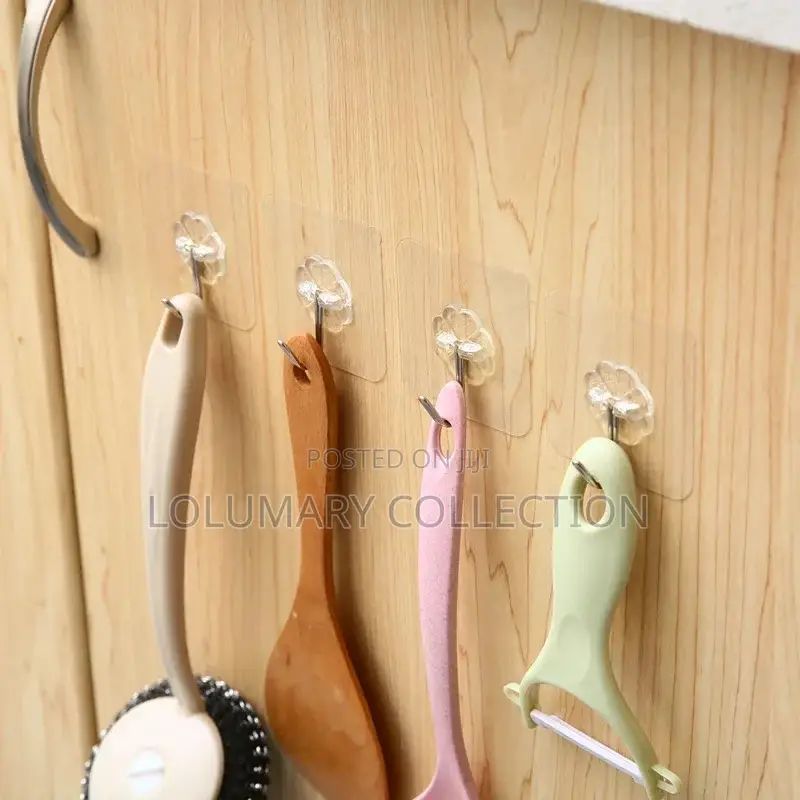 Transparent Decorative Wall Hooks (12pcs