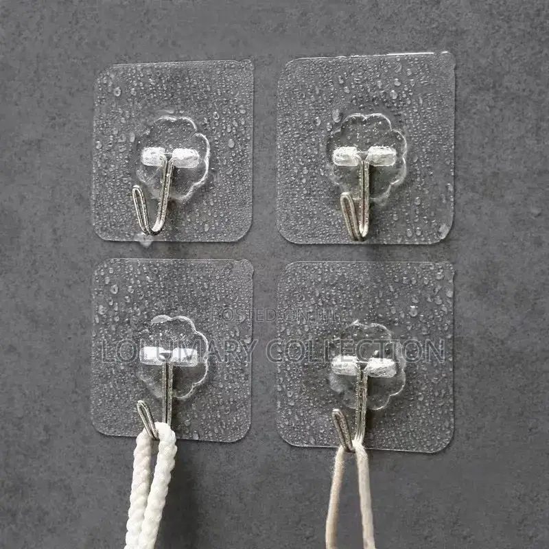 Transparent Decorative Wall Hooks (12pcs