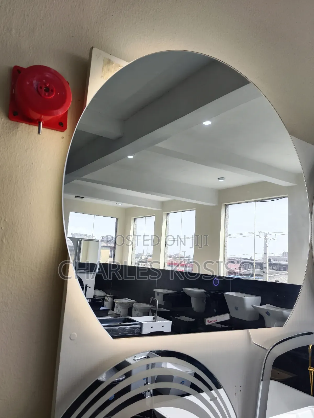 Led Mirror Semi Oval Shape