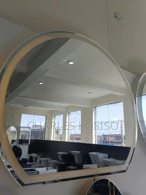Led Mirror Semi Oval Shape With 3 Light 