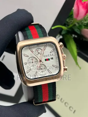 Photo - Gucci Chronograph Wristwatch Fabric - Strap