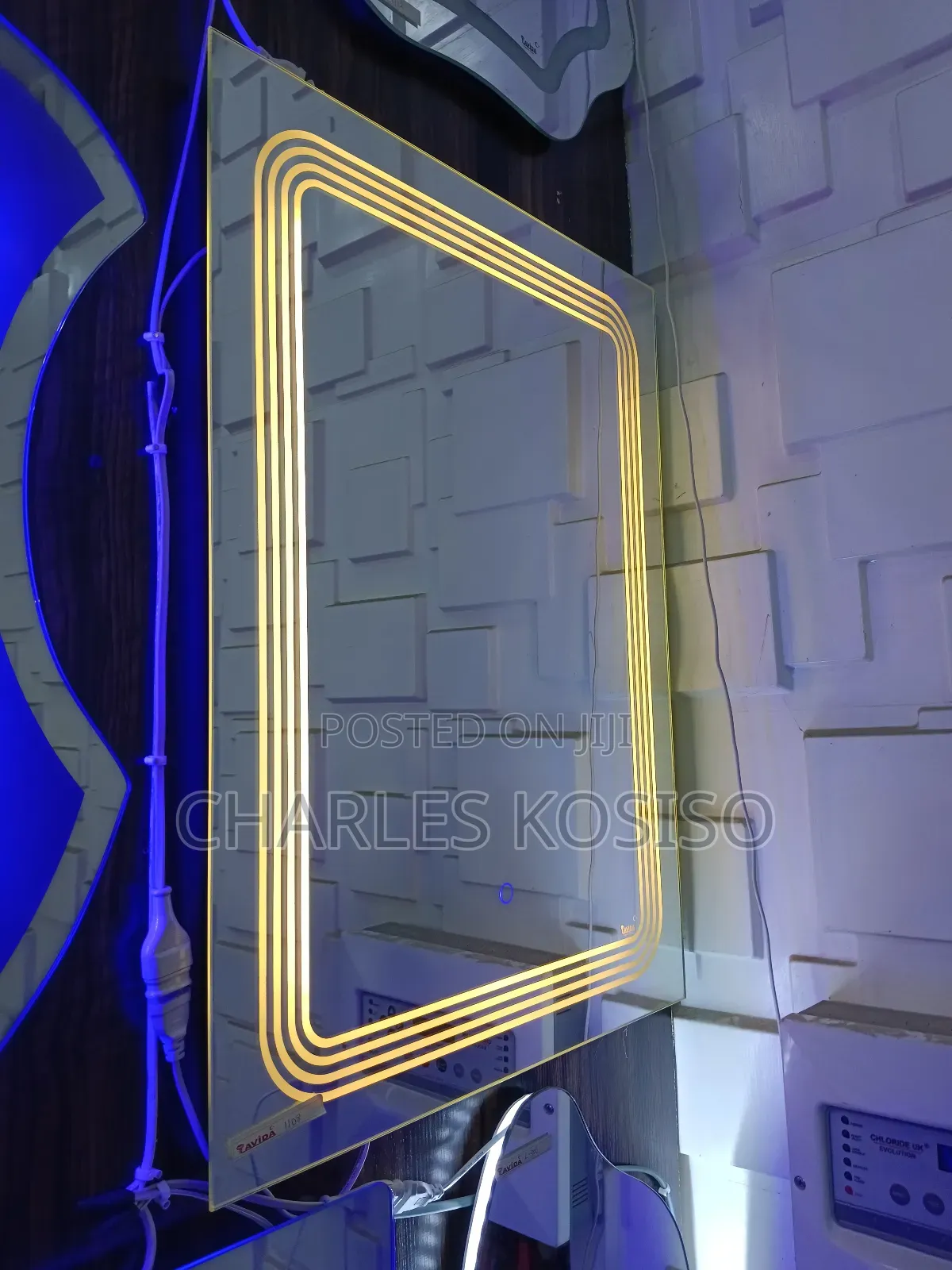 LED Square Mirror With 3 Light 