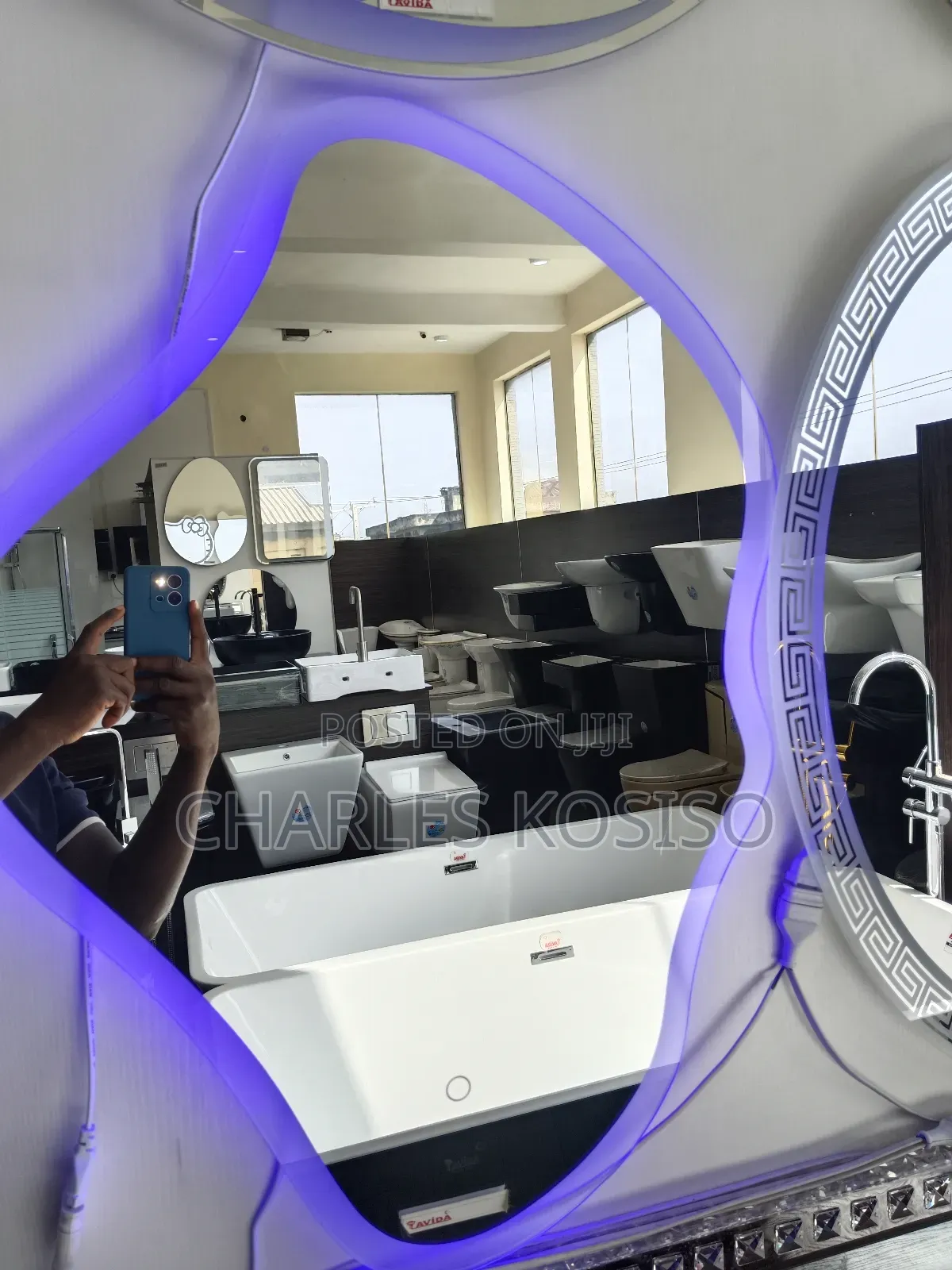 LED Square Mirror With 3 Light 