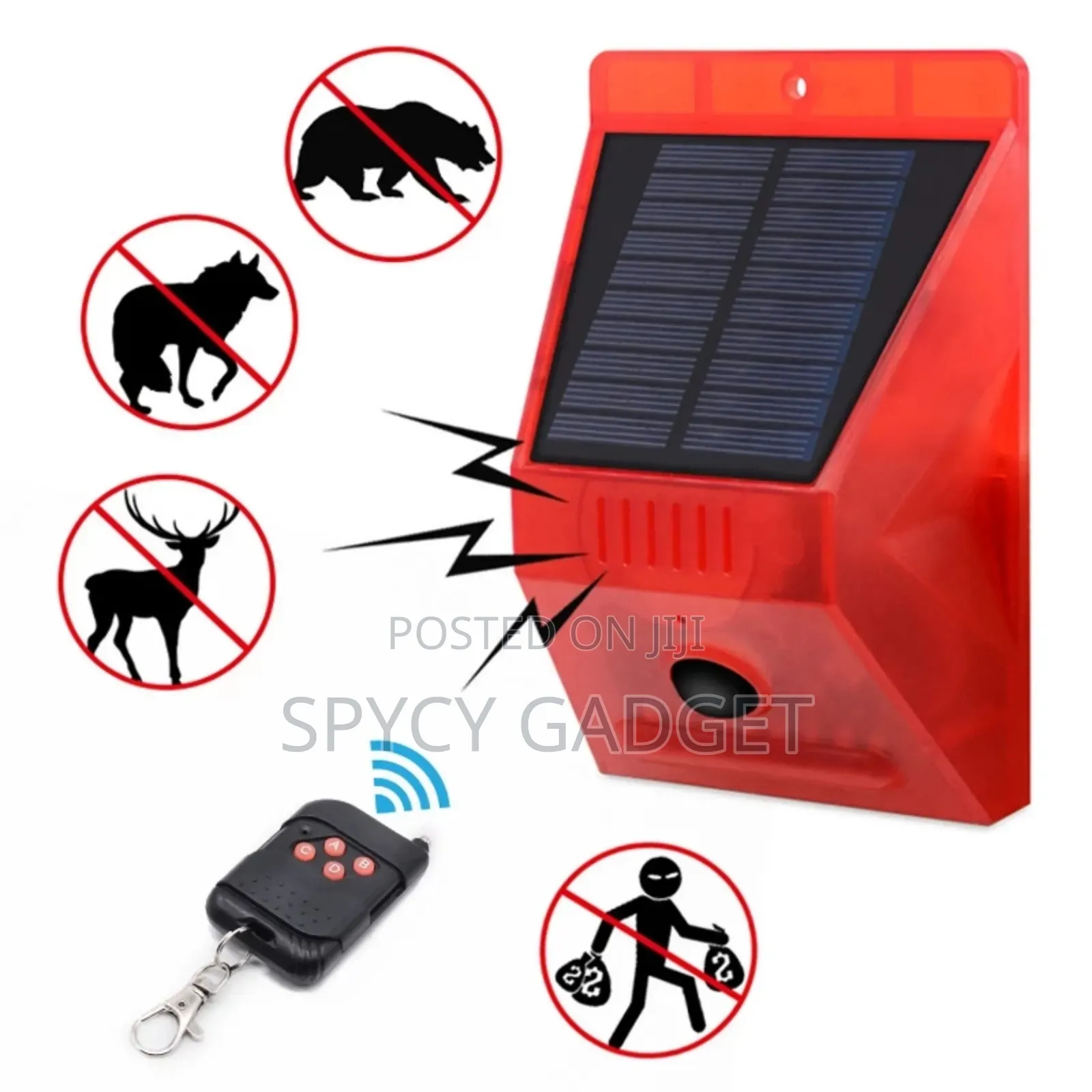 Solar LED Alarm Security Light Motion Detector With Remote