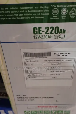 Green Energy 220ah Tubular Battery