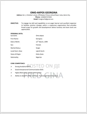Customer Service CV