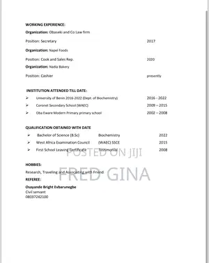 Customer Service CV