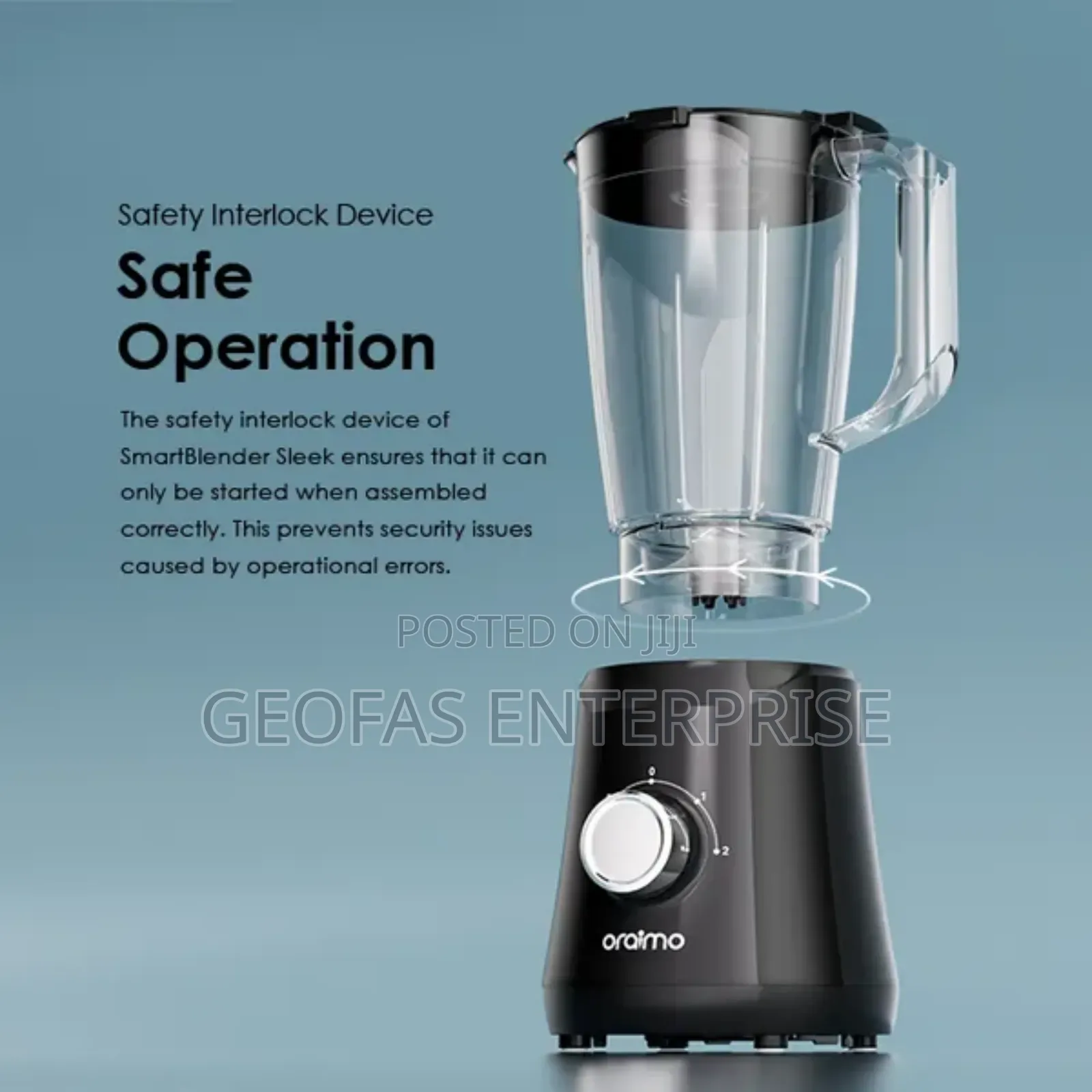 Oraimo Smartblender Sleek 1.5L 2 Speeds Blender