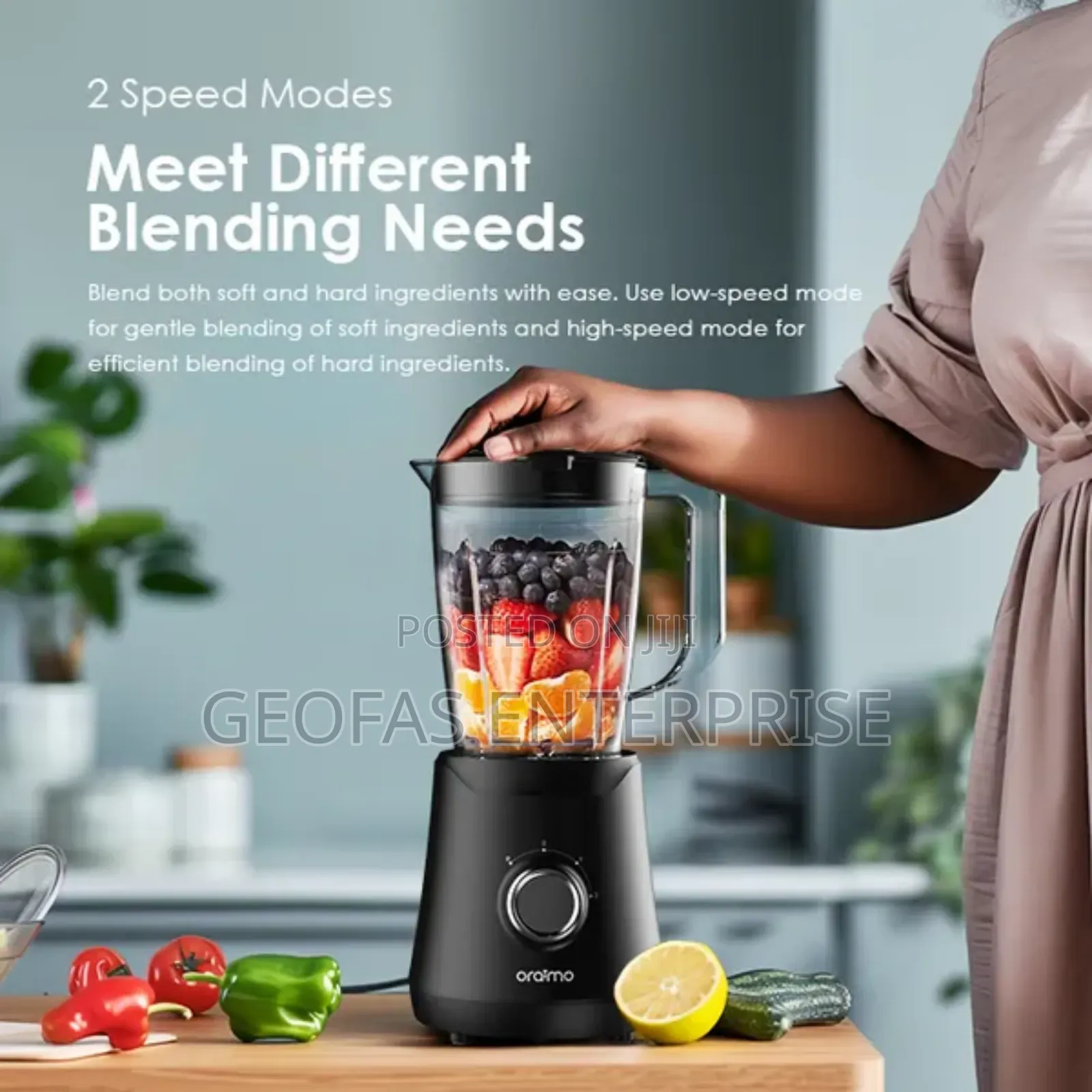 Oraimo Smartblender Sleek 1.5L 2 Speeds Blender