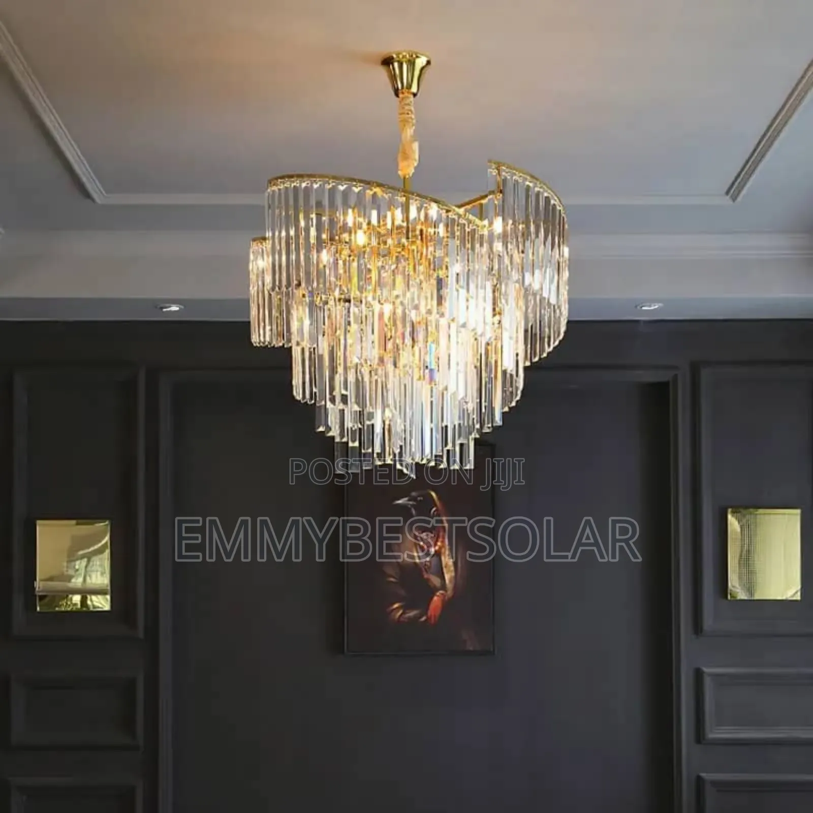 Axe 600mm Crystal Chandelier Light