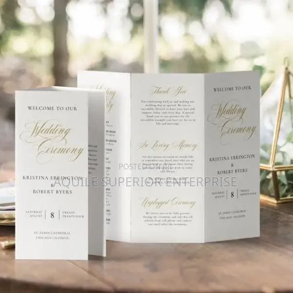 Wedding Program Design