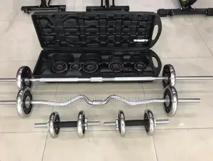 New 55kg Barbell Set With Curl Bar RX50