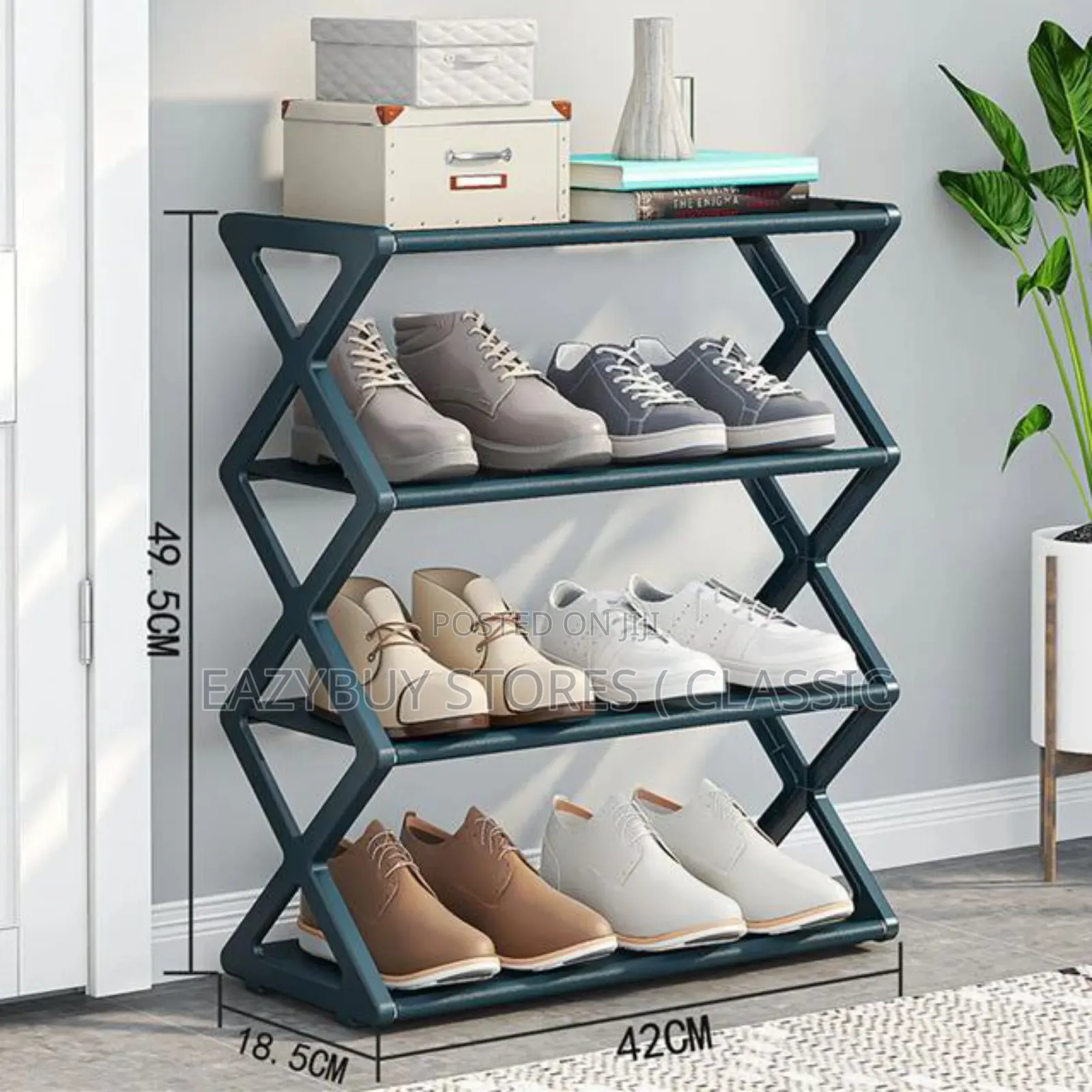 X - Shaped 3-Tier Shoe Rack