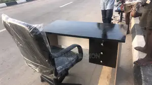 4ft Office Table and It’S Rolling Chair