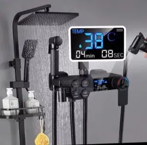 High Quality Square Black Thermo Shower