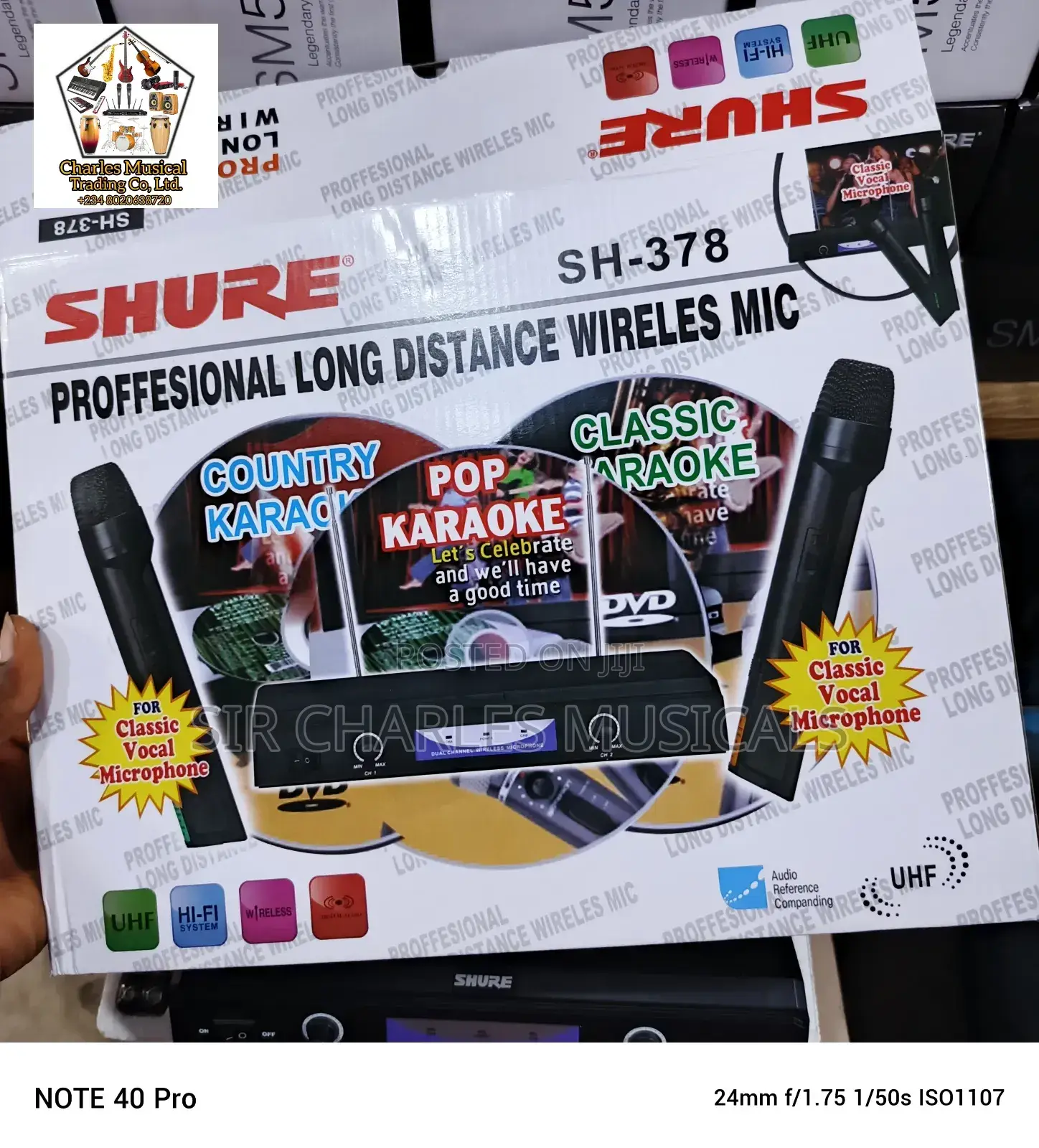 Shure Sh-378 Professional Wireless Microphone