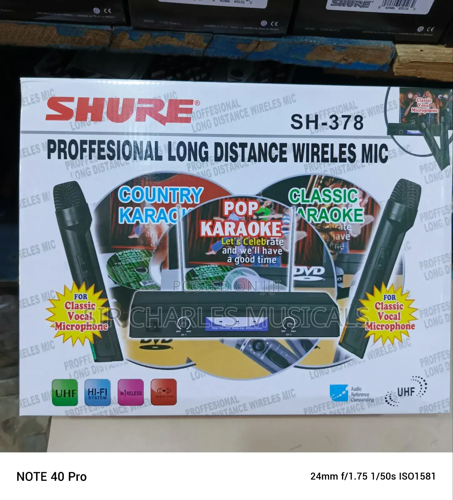 Shure Sh-378 Professional Wireless Microphone